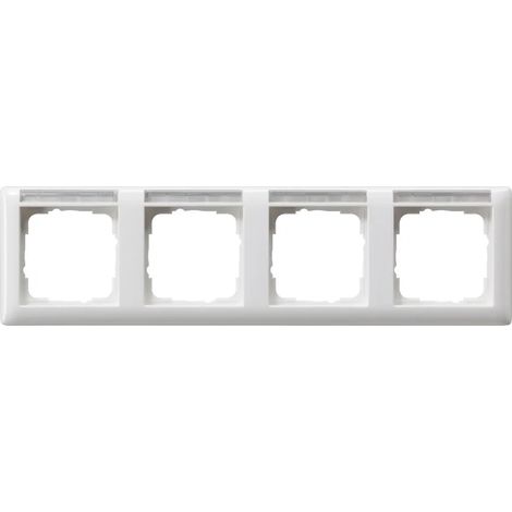 Gira Marco embellecedor 4f horiz. BSF Standard 55 Blanco puro [109403], 1094 03