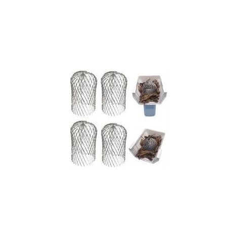 Filtres de gouttière en aluminium réglables – Lot de 4 pièces résistants aux intempéries pour tuyaux de descente (1/5)