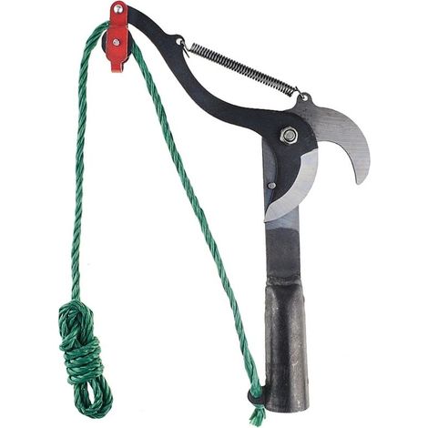 Tijeras de podar extensibles para gran altitud, para ramas, árboles frutales, jardín, con cuerda, 1 unidad
