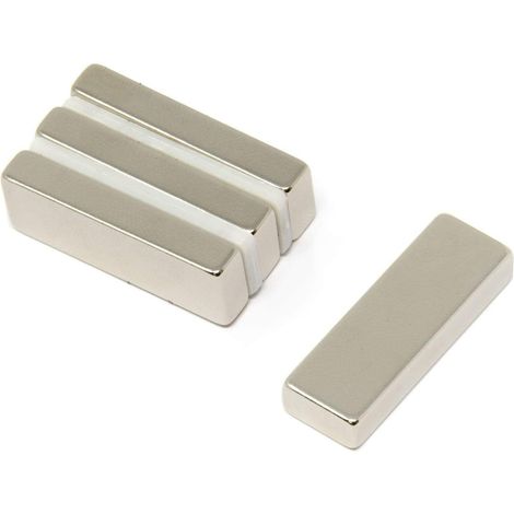 Aimant Néodyme - 30 x 10 x 5 mm - Grade N42 - Force d'Attraction 8 1 kg - Pour Applications Créatives et Industrielles - Lot de 4 (1/5)