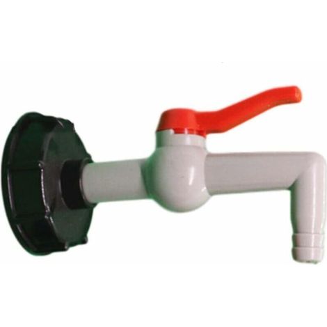 Raccord de robinet en plastique IBC 1000L, adaptateur de réservoir de vidange à filetage grossier 60 mm pour adaptateur de baignoire robinet de jardin, exportation 20/25/32 mm（20mm）