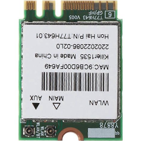 Drahtlose Gaming-Netzwerkkarte, Dualband 802.11ac NGFF für M.2 867 Mbit/s Bluetooth 4.1