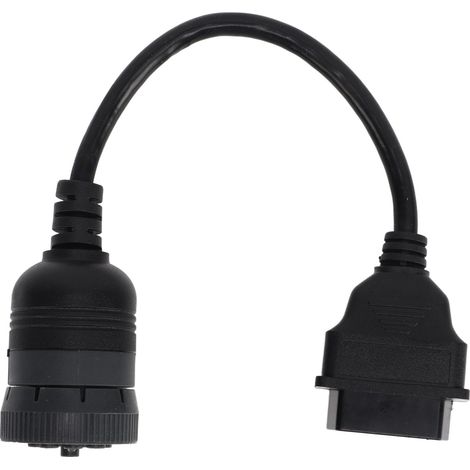 Ortviai Câble d'adaptation diagnostic camion – prise ronde 9 broches vers OBD2 16 broches, PVC robuste et durable (1/5)