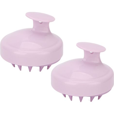 2 pièces Brosse de Massage pour Cuir Chevelu en Silicone, Multifonction pour Douche, Barbe et Soins des Cheveux (1/5)