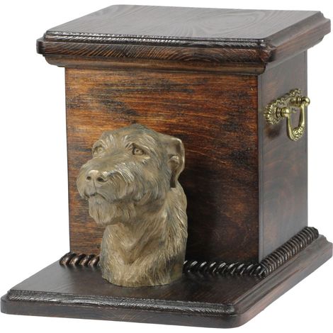 Irish Wolfhound - un'urna per le ceneri del cane con una statuetta, un'urna elegante per un cane, un'urna unica con un busto di un cane di Art-Dog (1/5)