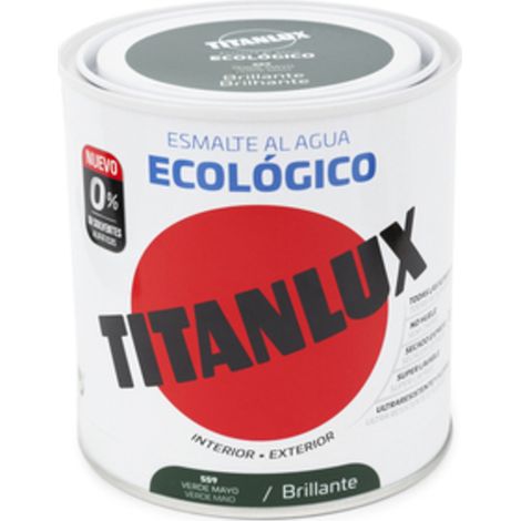 Titanlux Ecológico Esmalte al agua mulisuperficie Brillante Verde Mayo 250 ml