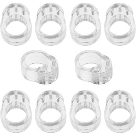 10 Pièces Protection Poignee Porte - Butée de Porte en Silicone - Butoir Poignée de porte en PVC - Stop Porte Non Toxique Transparent - Protéger le Mur - Stoppeur fenêtre(Bague Simple) (1/5)