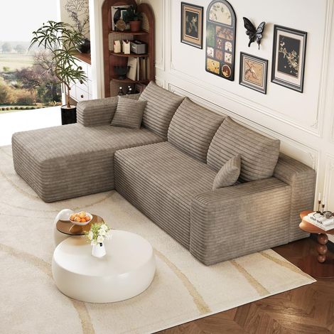 Canapé à d'angle convertible,canapé 3 Places,canapé convertible,de Compression modulaire en L,pour Le Salon,241 cm de long,spacieux et confortable,Peut être combiné librement,Aucun assemblage requis