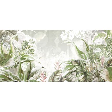 Papier peint panoramique - Feuilles tropicales - 130 cm x 60 cm (1/2)