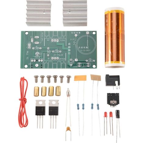1Set mini pour Tesla Coil Kit 15W mini Musique Tesla Coil Plasma Enceinte Tesla sans Fil Transmission DC 15-24V DIY Kit (1/5)