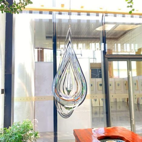 3d Wind Spinner En Acier Inoxydable Intérieur Extérieur Décor Partie Cinétique Yard Art Décorations 3d Artisanat Ornements Métal (1/5)
