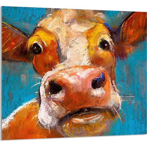 Panneau de verre POUR la cuisine 65x60 Vache (1/5)