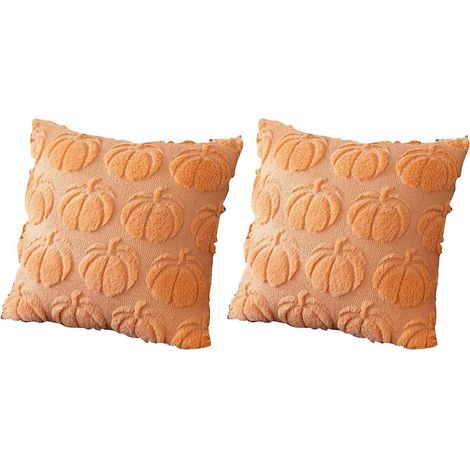 2er-Set dekorative Kürbis-Herbstkissenbezüge, weiche Kissenhüllen für Stuhl, Sofa, Schlafzimmer, Wohnzimmer