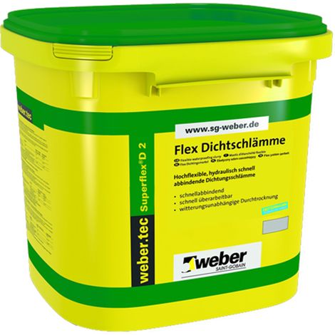 WEBER.TEC SUPERFLEX D 2 FLEX. DICHTSCHLAEMME 24 KG ( DEITERMANN SUPERFLEX D 2 ) (1/2)