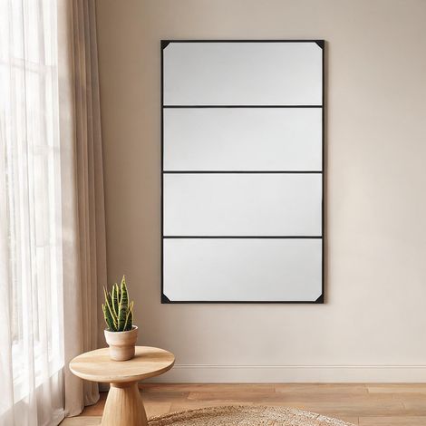 Décoration murale noir en verre 109 x 2 x 69 cm (1/5)