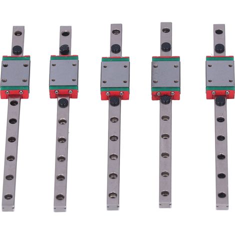 5 Stück MGN7 Linearführungsschienen aus Lagerstahl mit Gleitblock, Zubehör für 3D-Drucker (1/5)