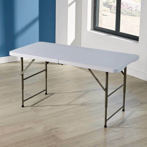 4ft Folding Table Trestle Camping Party Picnic BBQ Stall Garden Indoor Outdoor (1/4)