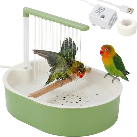 Vogelbad für Papageien Wellensittiche Automatisches Duschbad USB Pumpe (1/5)