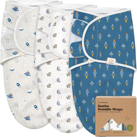 Sacs de Sommeil Bio pour bébé - 3 Paquets de Langes pour bébé Nouveau-né 0-3 Mois - Sac de Sommeil Ergonomique pour bébé (1/5)