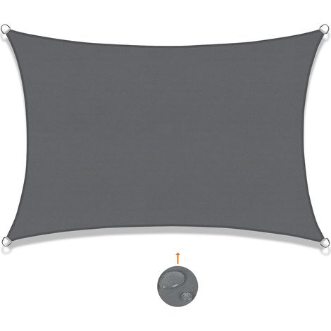 Voile d'ombrage Rectangulaire 2.5x3m Imperméable Toile Ombrage UV Protection (1/5)