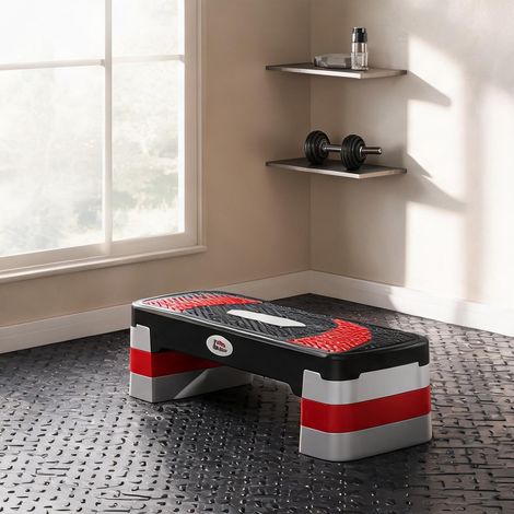 Stepper fitness réglable antidérapant 80 x 31 x 20 cm 3 niveaux (1/5)