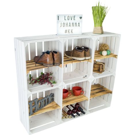 6er set"Johanna" WEISS mit geflammter Einlage "Quer" (1/5)