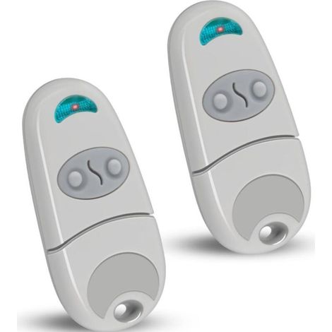 FLAMMKRAFT Garagentor-Fernbedienung 433,92 MHz, 2 Stück, 2 Kanäle, kompatibel mit TOP-432EV/EE/NA, Fernbedienung für Garagentor und Einfahrtstor (1/5)