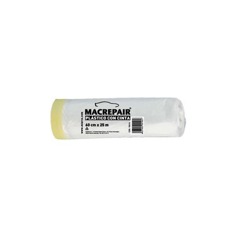 MIARCO cinta pintor &43 plastico 60cm. 22,5mt rollo 22.5 m , Plástico protector con cinta adhesiva de papel KreppRollo de 22,5 metrosAncho de 60cmIndicado para pintores y (1/2)