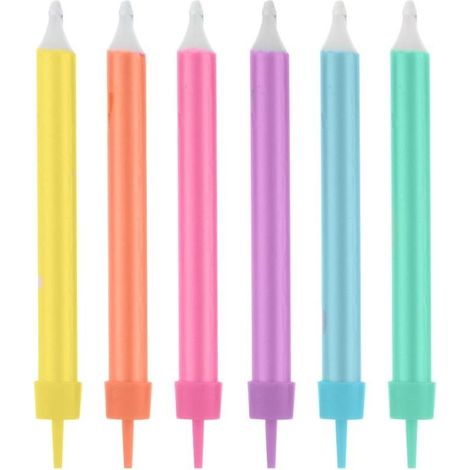Velas gigantes de colores, 12 unidades