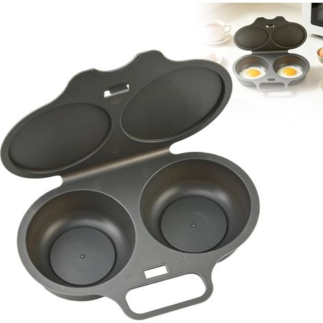 Cuiseur à œufs micro-ondes en plastique PP, œufs à la coque, mollets et durs, cuisson rapide, compact, entretien facile, petit-déjeuner (1/5)