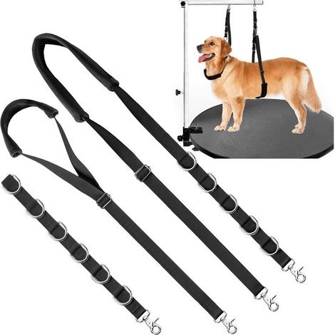 Guinzaglio per la toelettatura del cane - Anello per la toelettatura del cane, da tavolo, con prolunga per braccio, con clip, anello di estensione, per il bagno, guinzaglio, non adatto a cani di picco (1/5)