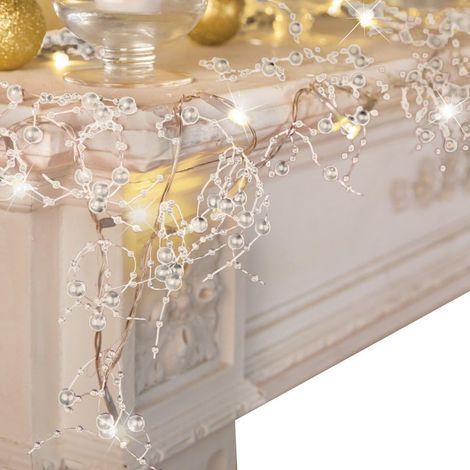 Guirlande Lumineuse De Baies - 310 Cm - À Piles AA - Pour Intérieur - Rouge Blanc Or (1/5)
