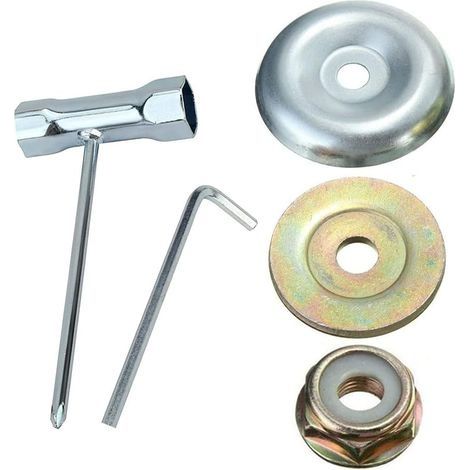 5 Pièces kit ecrou Tete debroussailleuse Universelle, pour débroussailleuse Thermique, Stihl, Echo, Ryobi Tete, Kit De Fixation D'écrou De Lame De Gearbo En Métal Pour Tondeuse à Gazon (1/5)