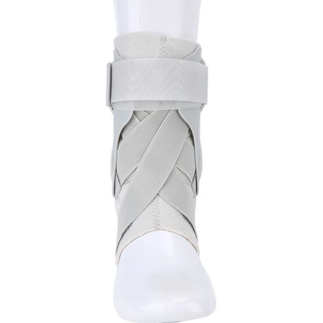 Attelle de cheville grise, soulagement de la douleur, haute stabilité, hypoallergénique, favorise la récupération, soutien de la cheville pour les entorses et les tendinites, cheville XL (EU 44 à 47) (1/5)