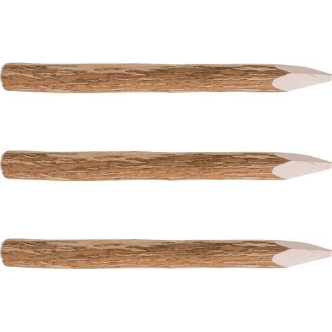 Lot de 3 piquets noisetier appointés H 180 cm - pose de ganivelle et de portillon (1/5)