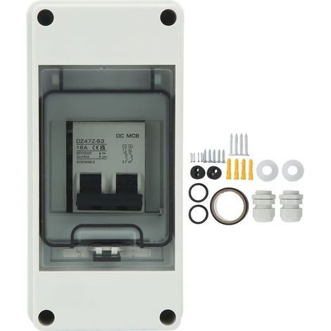 Disjoncteur Miniature 2P 16A IP65, interrupteur de déconnexion DC étanche pour système solaire photovoltaïque 1000V (1/5)