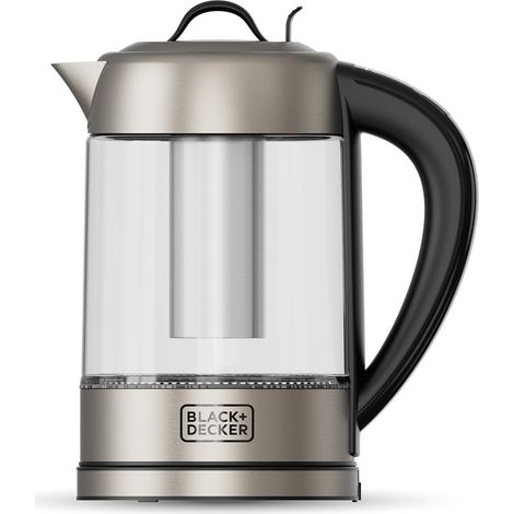 Bouilloire électrique 2200 W Carafe verre 1,7 L Ébullition rapide Sélecteur digital 60–100 °C Voyant LED Filtre inox extractible Base 360° Couvercle hermétique Sans BPA (1/5)