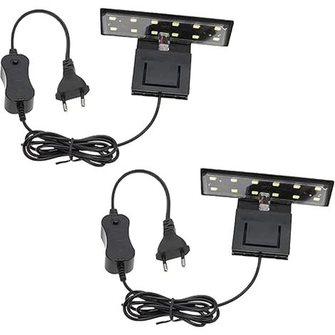 Ensemble de 2 lampes LED pour aquarium pour plantes aquatiques et poissons, 3220 V, 6 W (1/5)