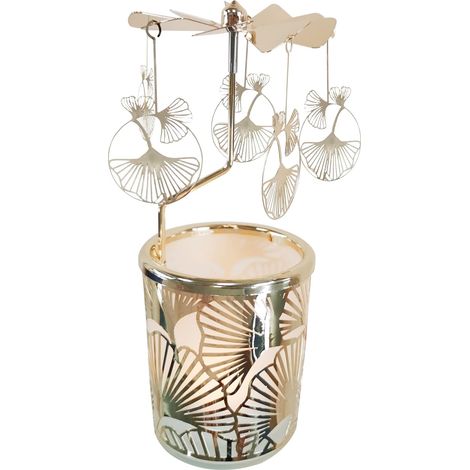 Chandelier Rotatif Tournant Porte-Bougie à Thé - Moulin à Vent Décoratif en MÉTAL - Cadeau Original Femme, Maman, Enfant (1/5)