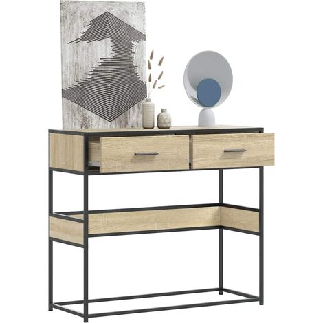 Konsolentisch Sonoma-Eiche 90x35x80 cm Holzwerkstoff