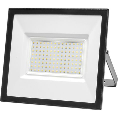 Faretto LED piatto (100W 4000K 8000lm) IP65 22x25x13,5cm bianco e nero (1/5)