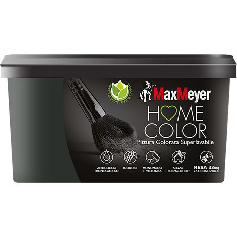 PITTURA NERA SUPERLAVABILE HOME COLOR 2,5 LT (1/6)