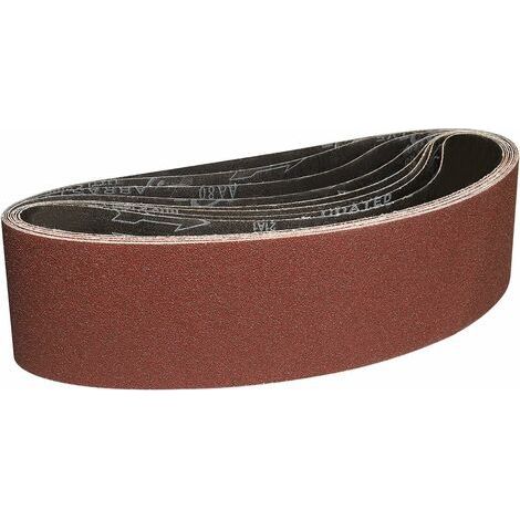 Bandes Abrasives 100x915 mm-8 Pièces de 80 Grain Bande Ponceuse pour Ponçage et Polissage avec Ponceuse à Bande Portable (1/5)