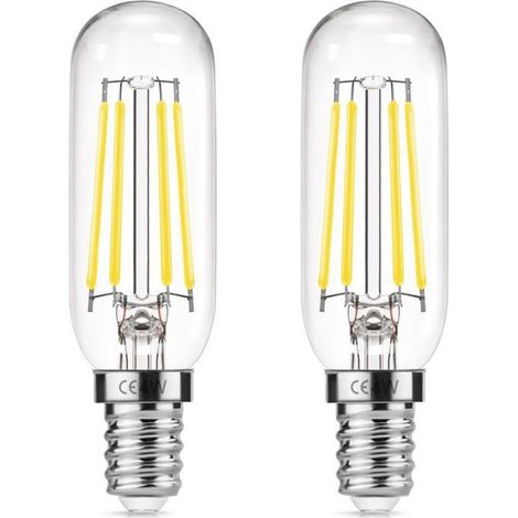 Lot de 2 Ampoule E14 T25 LED 4W 6000K pour hotte aspirante, culot standard, lumière blanche froide (1/4)