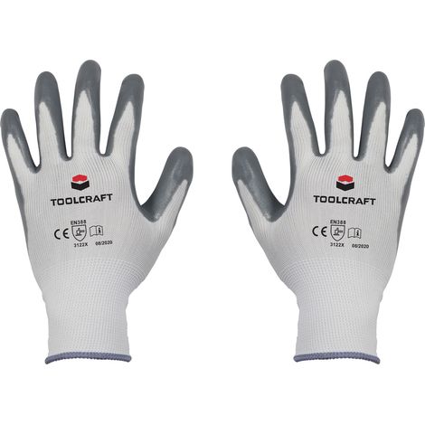 TOOLCRAFT TO-5621496 Polyamid, Nitril Arbeitshandschuh Größe (Handschuhe): 7 EN 388 CAT II 1 Paar (1/2)