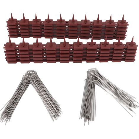 Pointes de Pigeon, Acier Inoxydable Robuste Éviter les Dommages Pointes Anti-Oiseaux Polyvalent 15 Pieds Installation Facile pour Clôture pour Fenêtre (SK430 (2+2)) (1/5)