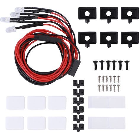 Phare de toit LED pour TRX4/SCX10 II, lampe carrée pour 1/10 voiture RC, éclairage de rack à bagages, compatible 90046 90047. (1/5)