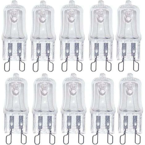 10 Ampoules Halogènes G9 20W, XU, Clear, Blanc Chaud 2700K - (1/4)