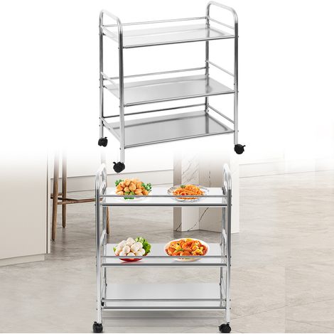 Multifunktional Küchenwagen Haloyo®,mit 4 Fixierbare Rollen,61 x 36 x 75cm (1/5)