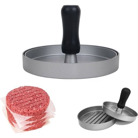 Pressa per hamburger, stampo per hamburger, macchina per hamburger, stampo per polpette, stampo antiaderente per hamburger, accessorio per barbecue, aiuto in cucina per barbecue per carne e hamburger (1/5)